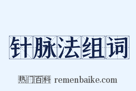 针脉法组词是什么意思的图片